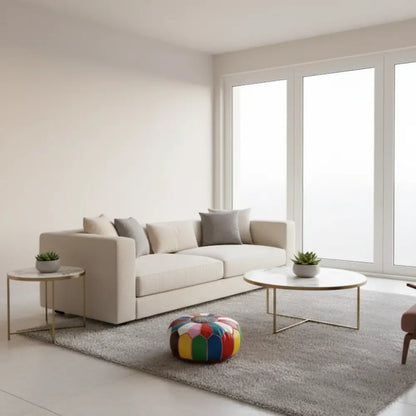 Multi-Color Moroccan Ottoman - Smaller Scale